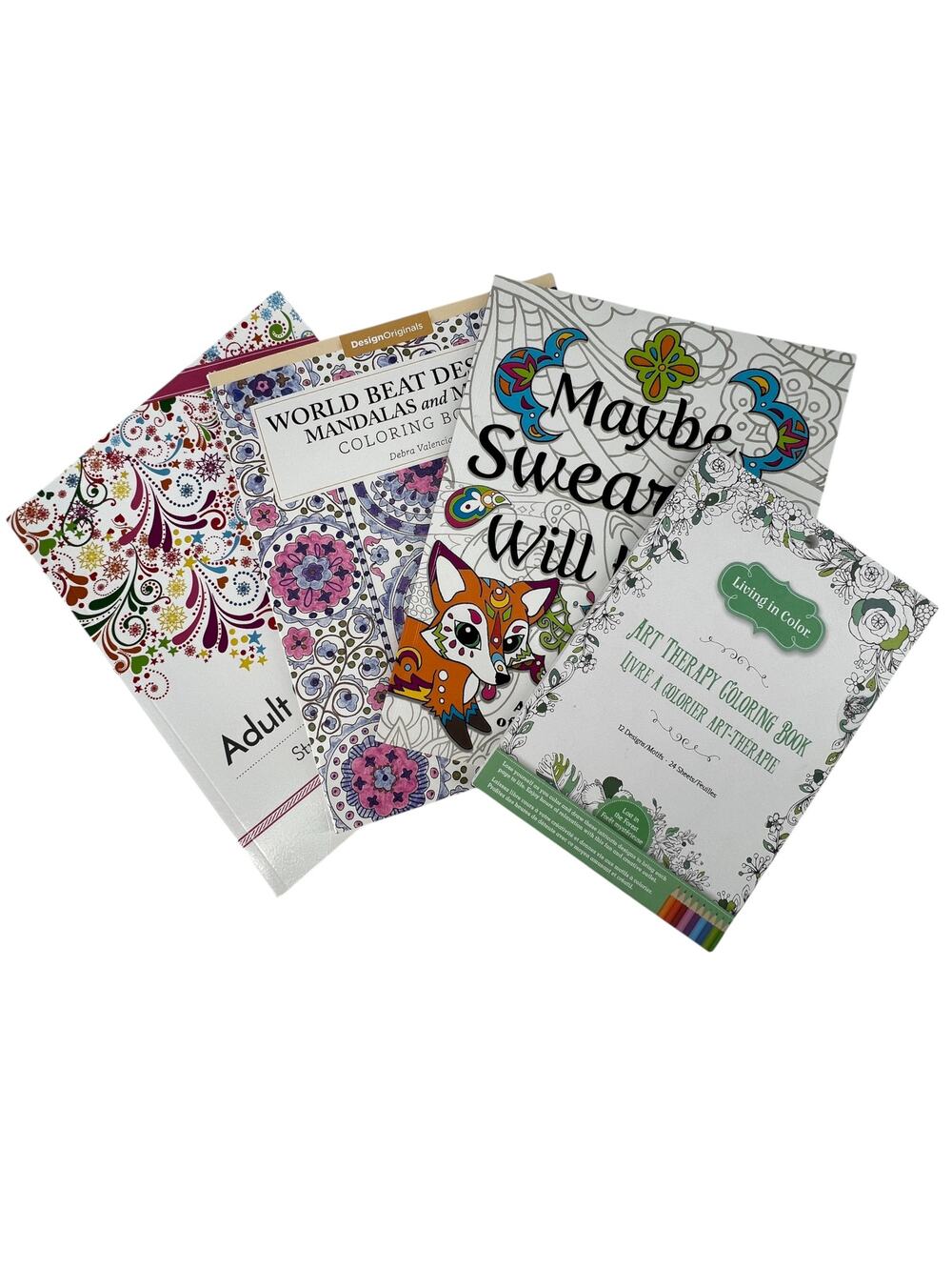 Stress-Relief Adult Coloring Book - Relax & Unwind: Intricate Mandalas Bundle 4